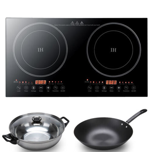 Portable Dual Induction Cooktop Cooker Burner Stove Hot Plate Countertop 2400W