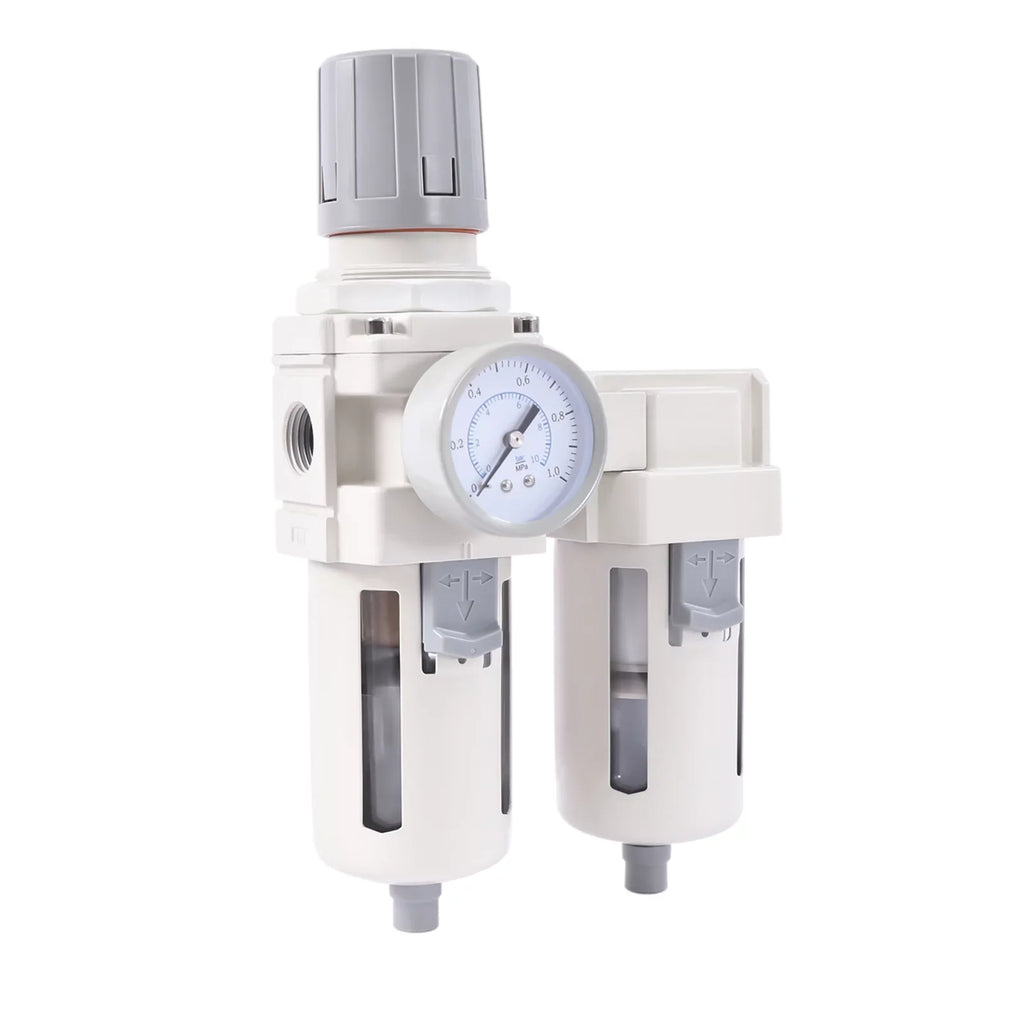 YIYIBYUS 1/2" NPT Air Pressure Regulator, Air Dryer Filter System, Water Trap Separator Semi-automatic Drain