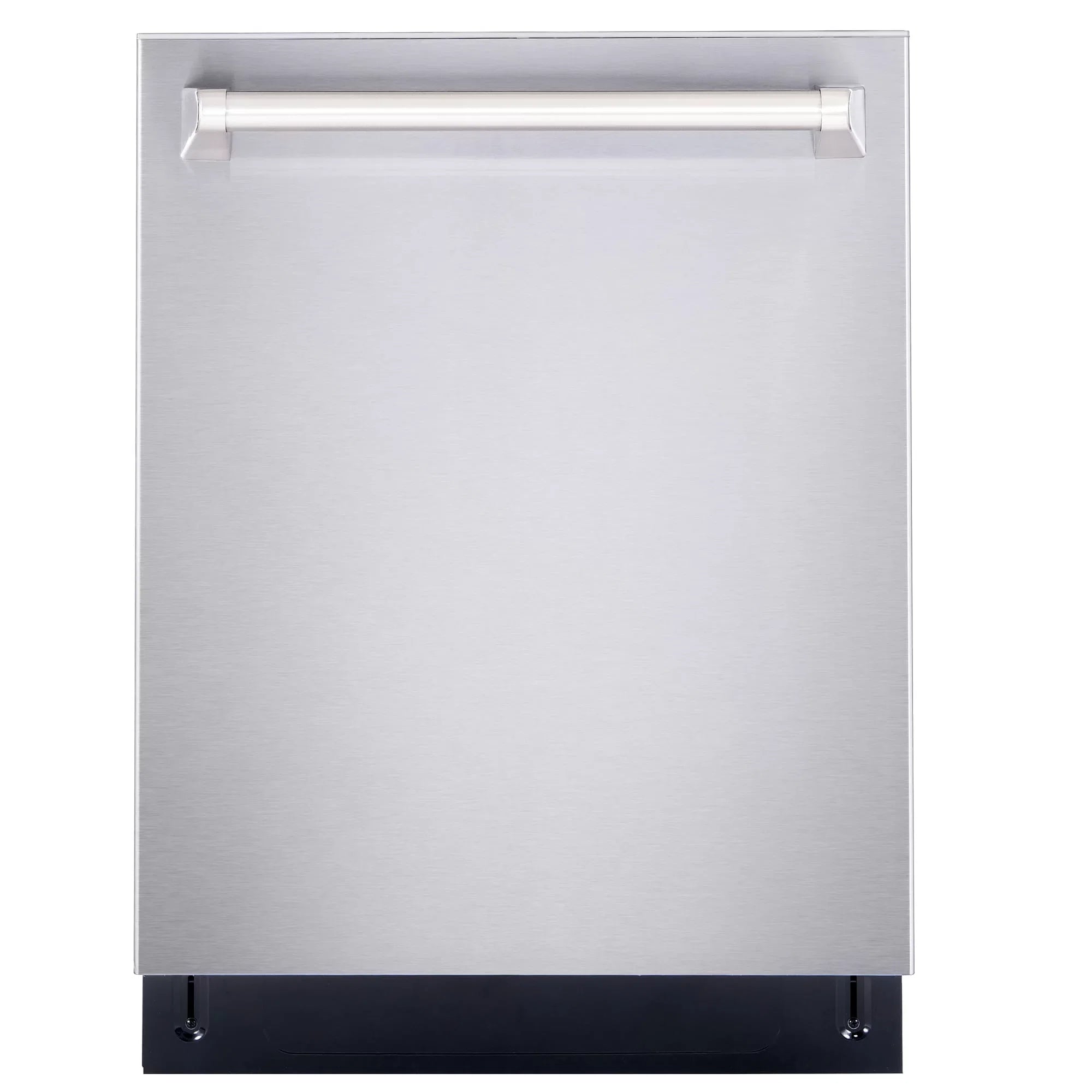 Cosmo 4 Piece Kitchen Appliance Packages with 30" Freestanding Electric Range 30" Wall Mount Hood 24" Built-in Integrated Dishwasher & French Door Refrigerator Kitchen Appliance Bundles