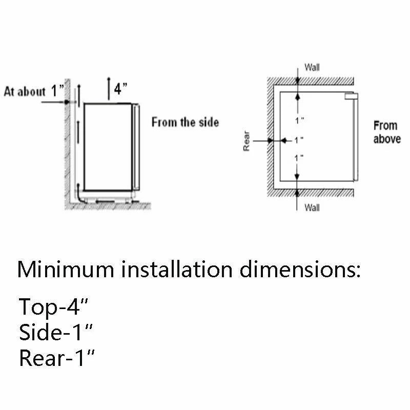Smad 1.7 Cu ft Portable Absorption Mini Fridge No Noise with Lock, Adjustable Foot, Reversible Door