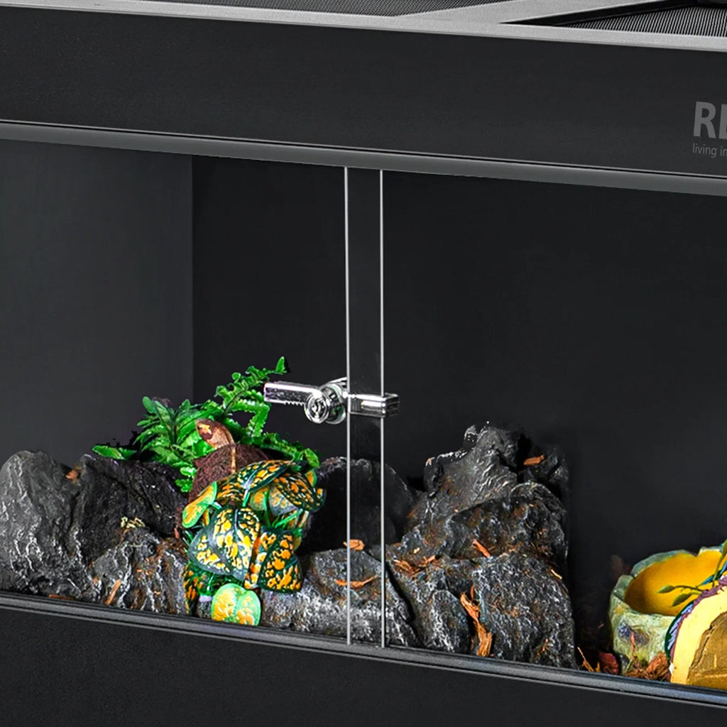 REPTIZOO 40 Gallon PVC Reptile Enclosure, 36x18x18 Reptile Terrariums Tanks with Glass Sliding Door