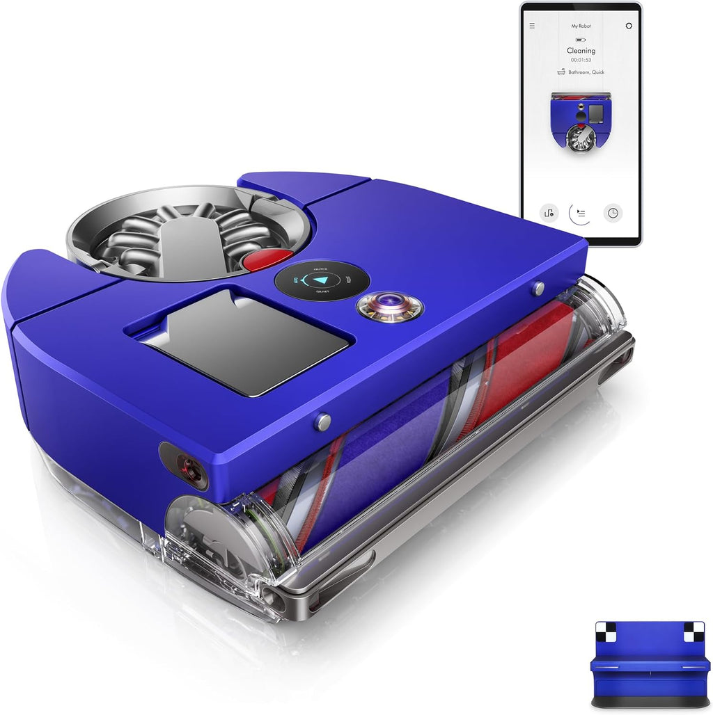 Dyson 360 Vis Nav™ Robot aspirateur – Brosse Pleine Largeur, conçu pour Tous Types de sols (Bleu/Nickel)
