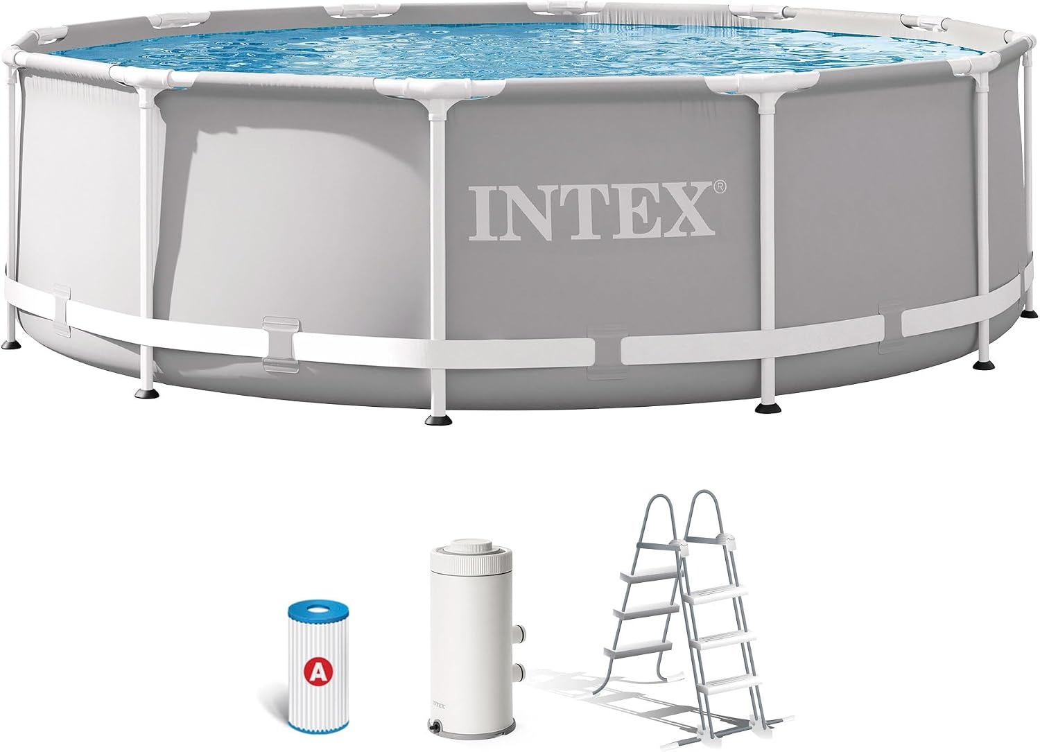 Intex kit Piscine Prism Frame Ronde Tubulaire (ø) 3,66 x (h) 0,99m