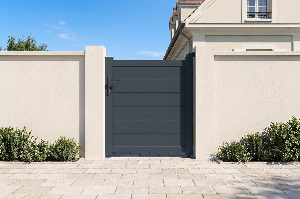 Casanoov Aluminium Driveway Folding gate 4m Eiger 400B160 Grey