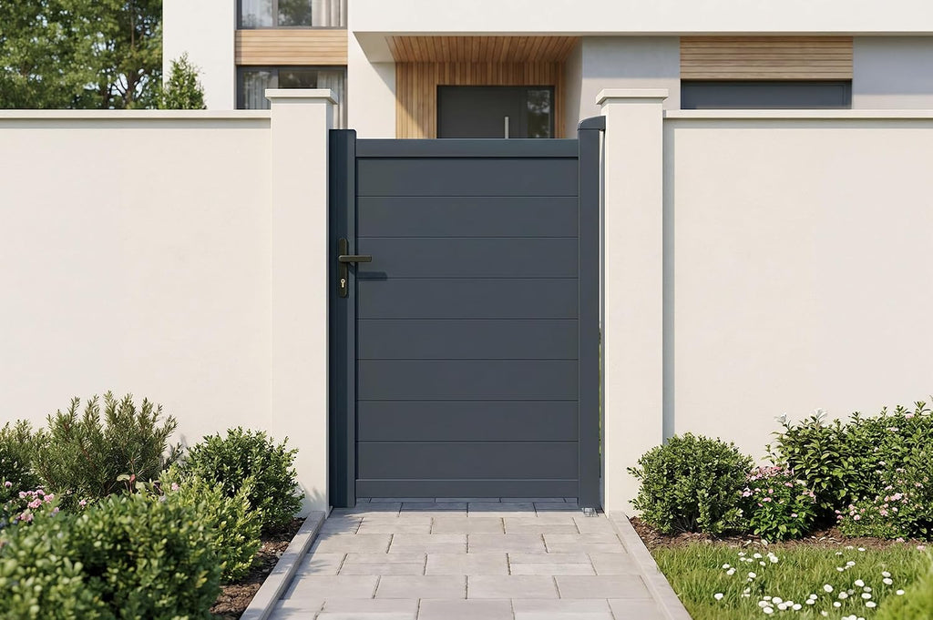 Casanoov Aluminium Driveway Folding gate 4m Eiger 400B160 Grey