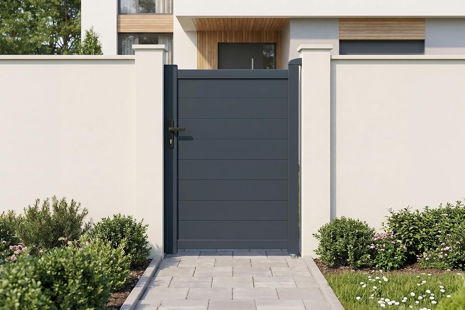 Casanoov Aluminium Driveway Folding gate 4m Eiger 400B160 Grey
