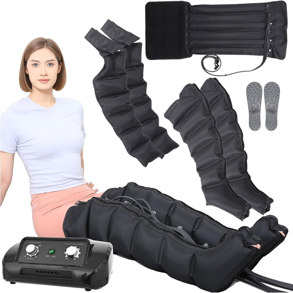 Bottes De Pressotherapie Jambes Et Ventre Et Bras | Pressothérapie 6 Chambres | Botte Pressothérapie Drainage Lymphatique Jambes Professionnel, Appareil À Compression Massage Jambe Circulation
