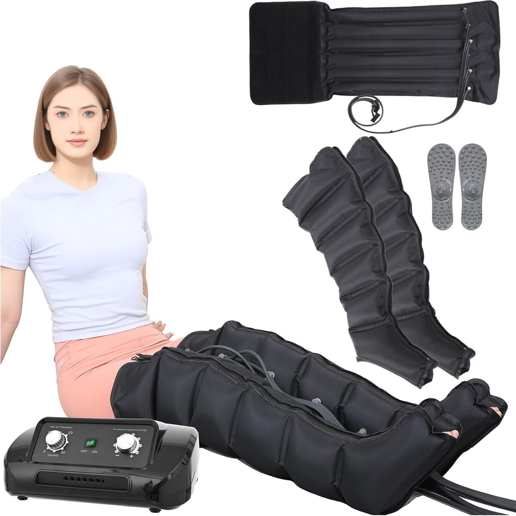 Bottes De Pressotherapie Jambes Et Ventre Et Bras | Pressothérapie 6 Chambres | Botte Pressothérapie Drainage Lymphatique Jambes Professionnel, Appareil À Compression Massage Jambe Circulation