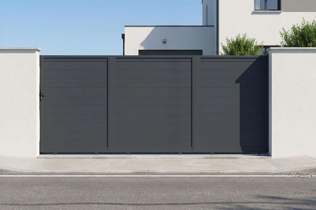 Casanoov Aluminium Driveway Folding gate 4m Eiger 400B160 Grey