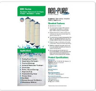 Neo-Pure BB150-CTO Big Bubba 10 Micron Carbon Block Cartridge Compatible with Watt's BBC-150-ACP Big Bubba BBH-150 housing
