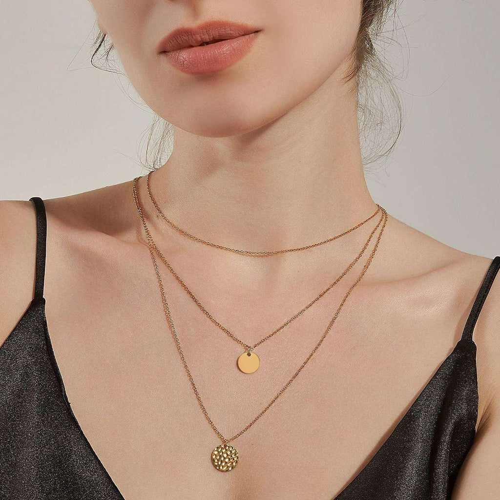 14K Gold Layered Choker Necklace