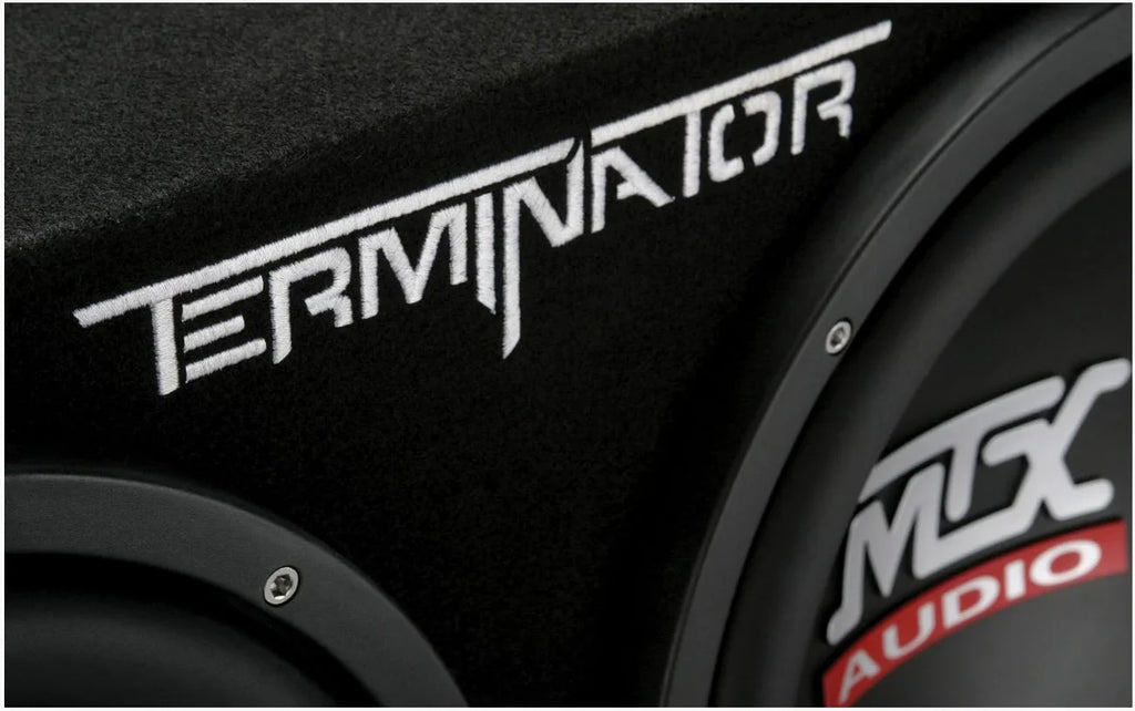 MTX TNE212D 12" 1200W Dual Loaded Car Subwoofers + Box + Planet 1500W Amp + Kit