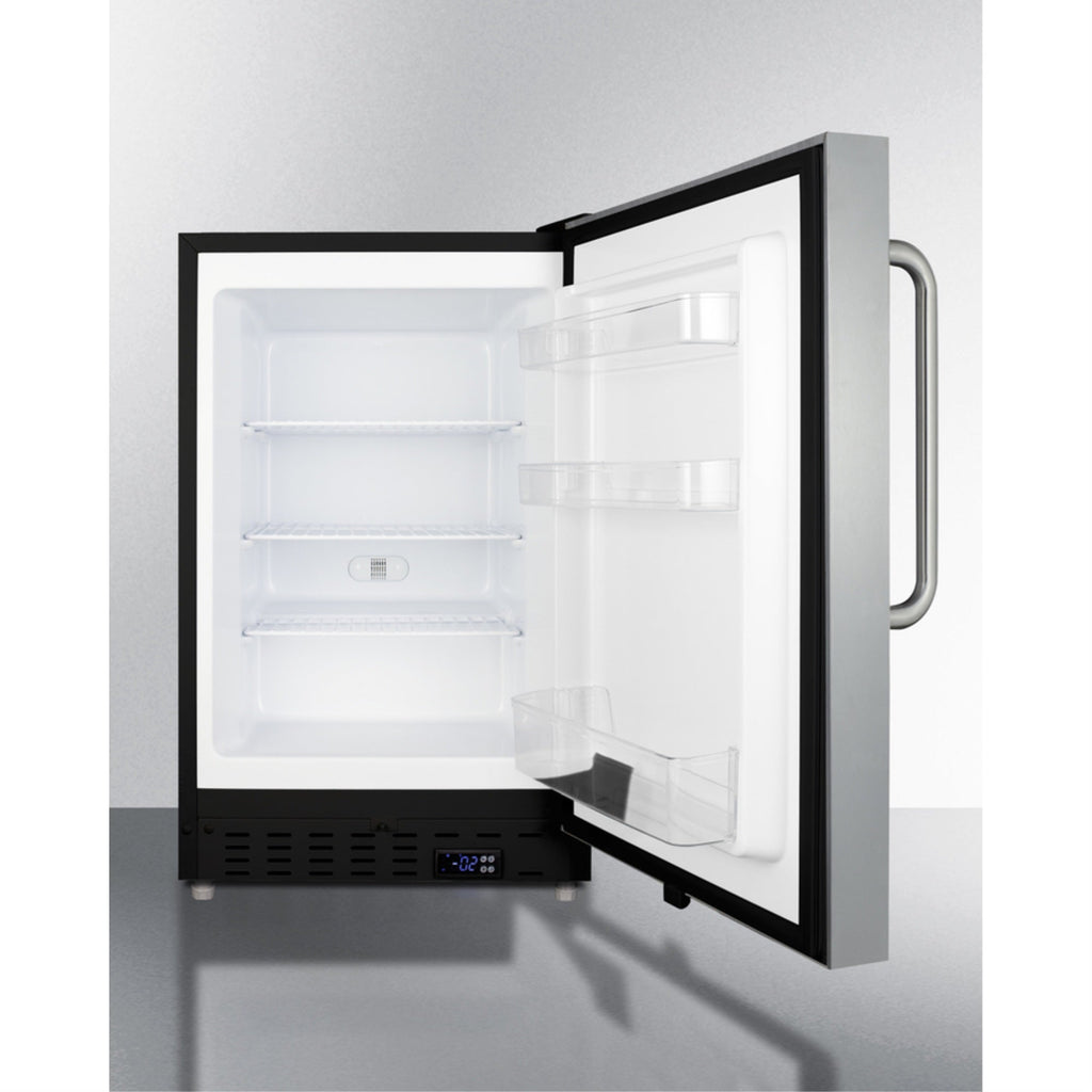 Summit ALFZ37BCSS 20 in. Built-In All-Freezer, Stainless Steel - 25 in.