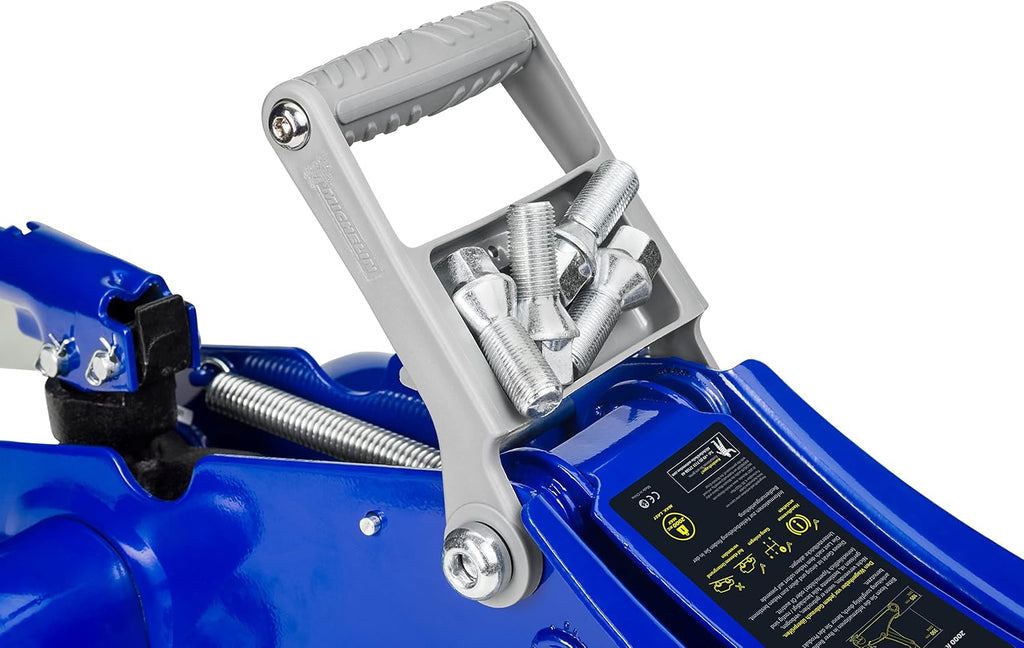 MICHELIN Cric Hydraulique Rouleur 1,8T & Clé Dynamométrique 1/2'' en Coffret avec Barre d'extension et Adaptateur