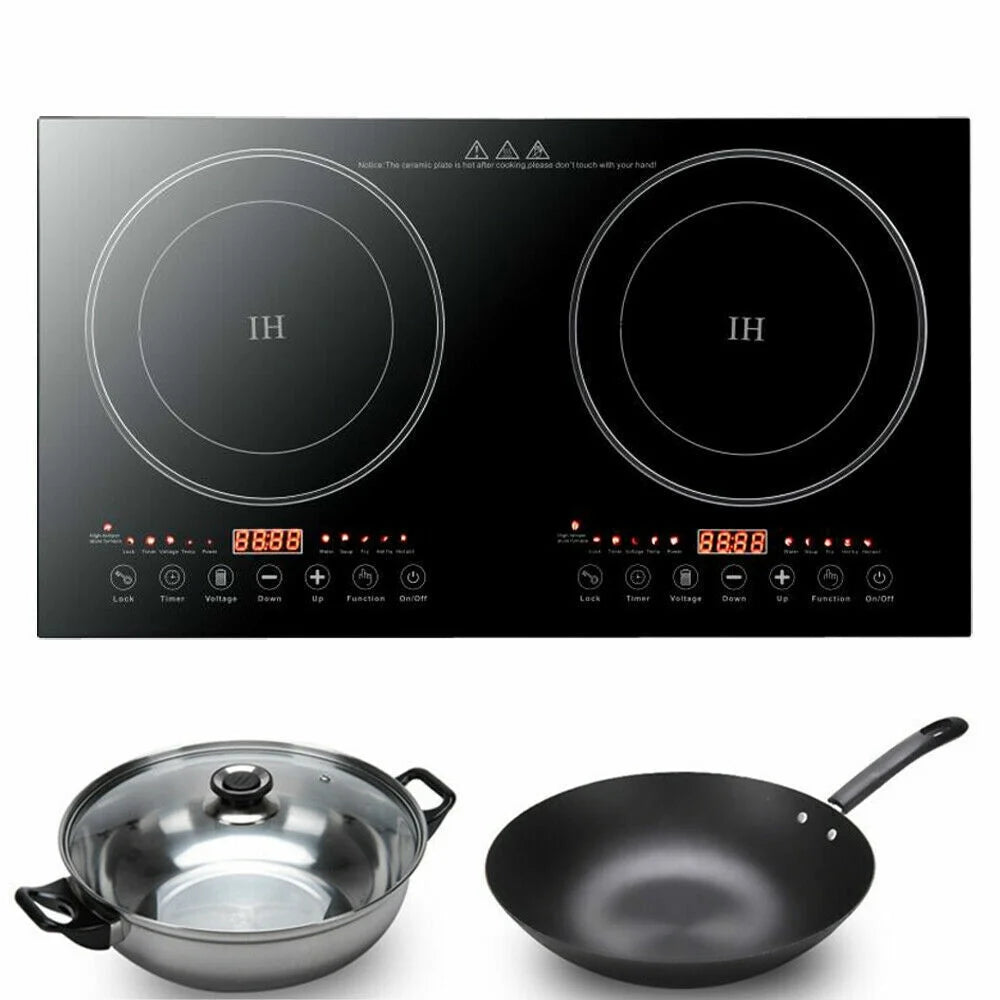 Portable Dual Induction Cooktop Cooker Burner Stove Hot Plate Countertop 2400W