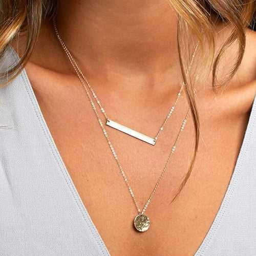 14K Gold Layered Choker Necklace