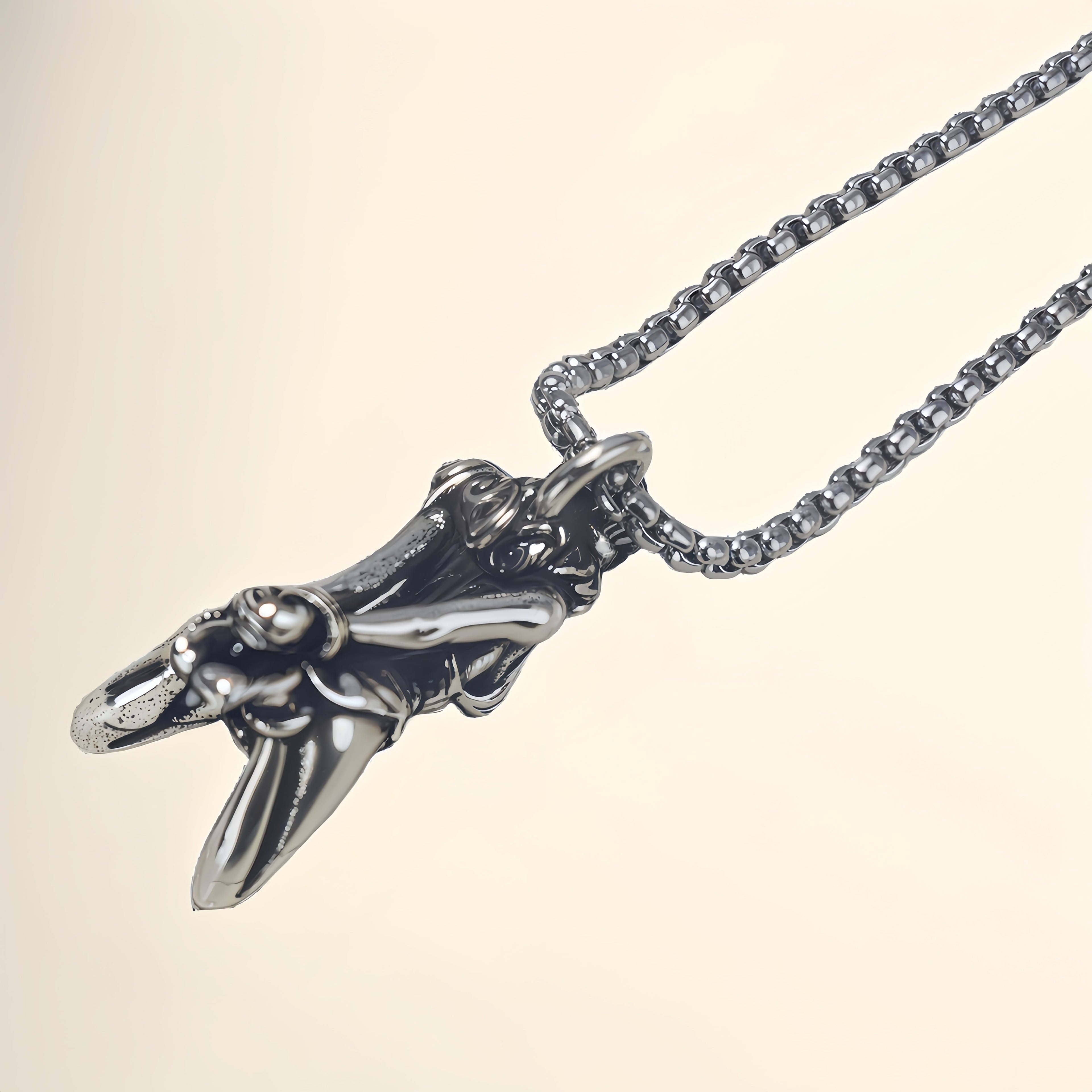 Men BDSM-inspired Kinky Pendant Necklace, Copper With Silver Plating, Gothic  Jewelry, Statement Fashion Accessory