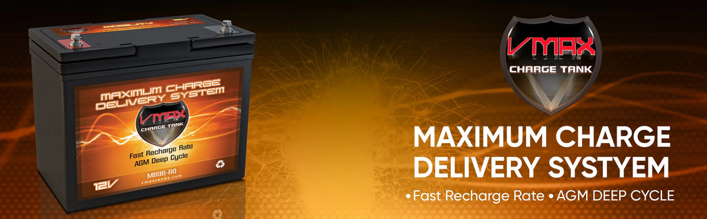 QTY 2 VMAXMB96 AGM Group 22 Deep Cycle Battery Replacement for IMC Hartway Mystere PF5, Forsa H10R 12V 60Ah Wheelchair Battery