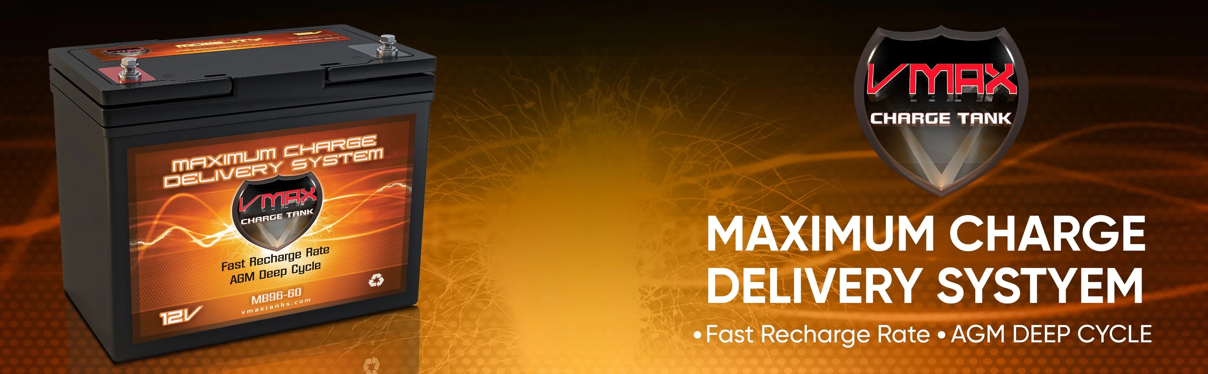 QTY 2 VMAXMB96 AGM Group 22 Deep Cycle Battery Replacement for IMC Hartway Mystere PF5, Forsa H10R 12V 60Ah Wheelchair Battery