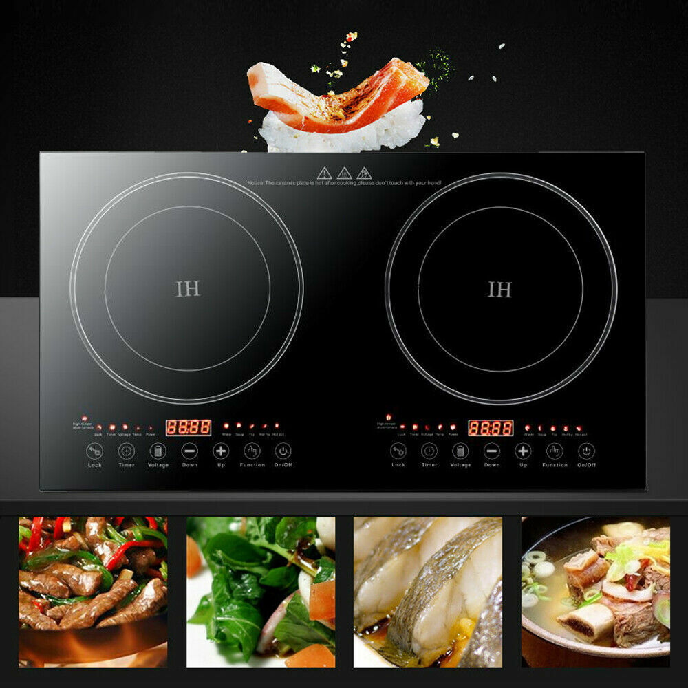 Portable Dual Induction Cooktop Cooker Burner Stove Hot Plate Countertop 2400W