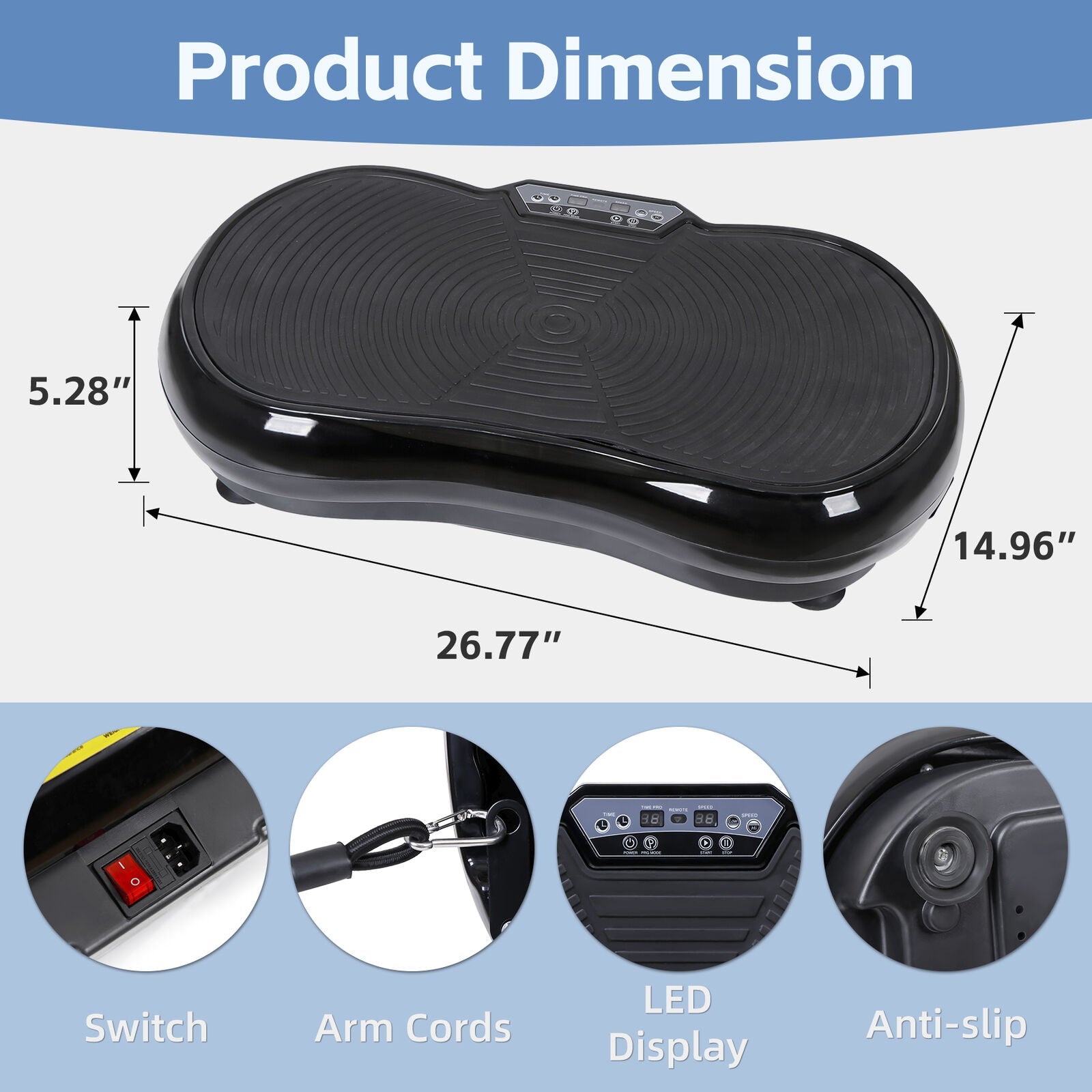 Vibration Plate Exercise Machine Training Equipment for Weight Loss & Toning