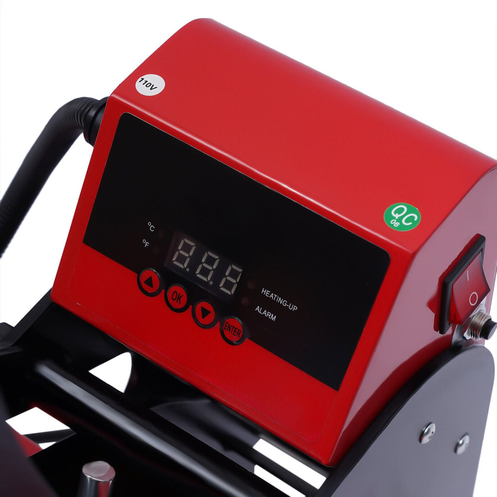 Wuzstar 16"x20"Auto Open Heat Press Machine W/Slide Out Base Clamshell Heat Transfer Machine for T-Shirt, Bags, Hat Plate, Cap