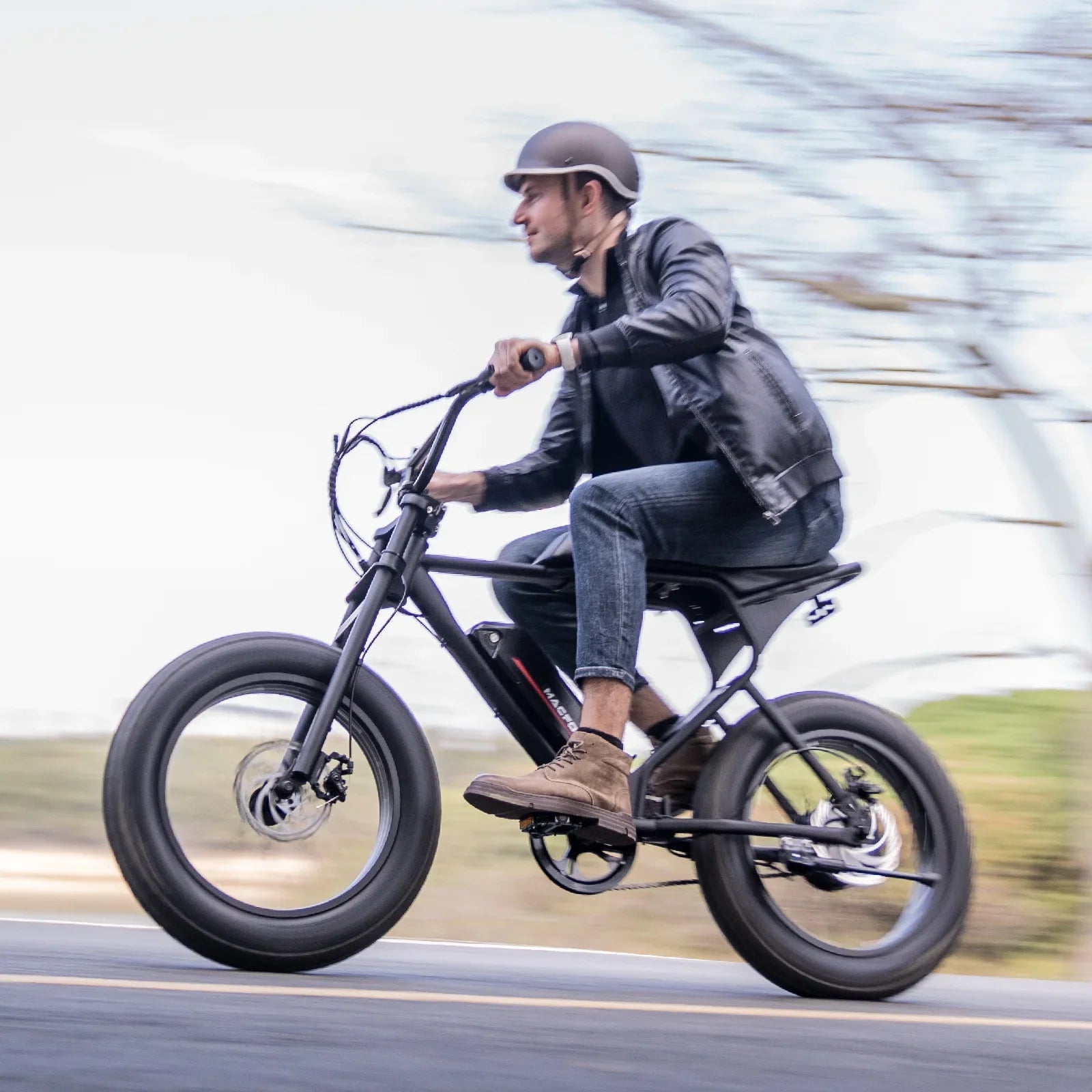 MACFOX Electric Bike, Ebike 500W/48V/10.4Ah, 20" Fat Tire Electric Bicycles Up to 20MPH & 40 Miles with Retro Motorcycle Design, Removable Battery, 50N.m Max Torque