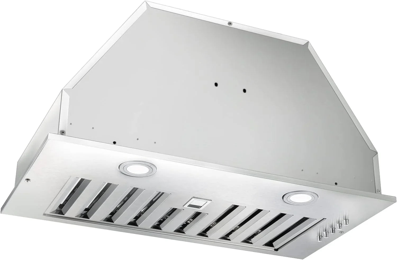 JOEAONZ 20 inch Range Hood Built-in 800CFM Stainless Kitchen Vent Exhaust 3-Speed with Led Bulb Filters