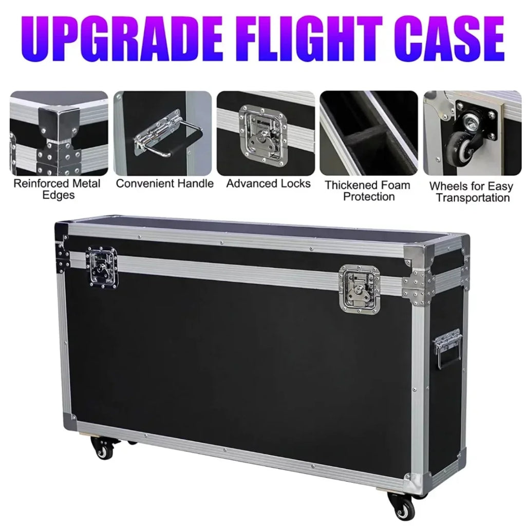 Portable iPad Photo Booth,Selfie photobooth Machine and Sharing Station for 10.2" 10.9" 11" 12.9" iPad,LCD Screen,RGB Ring Light,Remote Control, Adjustable Stan with Flight Case for Parties,Exhibition