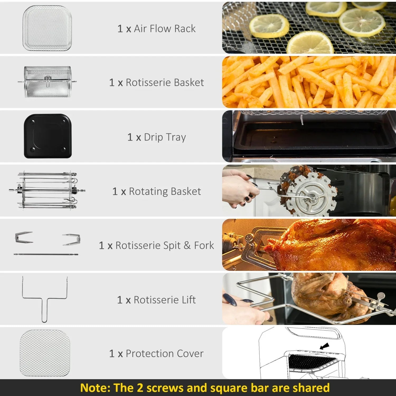 GFVCNIO 12 QT Air Fry Oven 8 In 1 Countertop Oven Combo with Air Fry Roast Broil Bake and Dehydrate 1700W with Accessories and LED Display Black