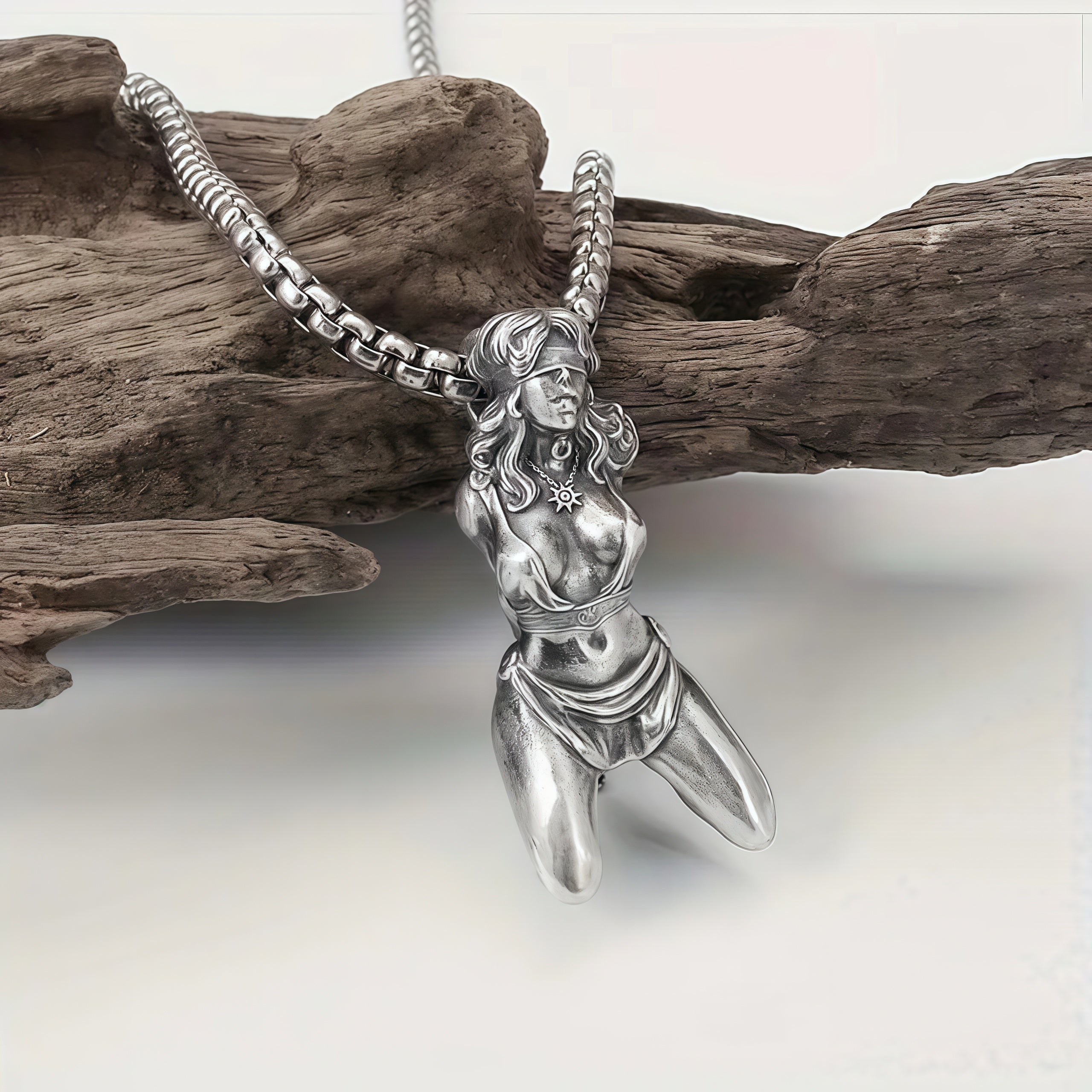 Men BDSM-inspired Kinky Pendant Necklace, Copper With Silver Plating, Gothic  Jewelry, Statement Fashion Accessory