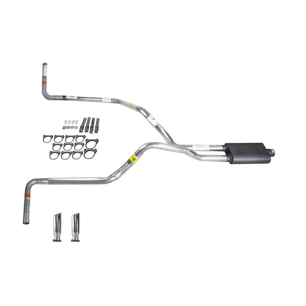 Silverado 88-95 dual exhaust 2.5 pipe Flowsound Muffler RC Tip Side Exit