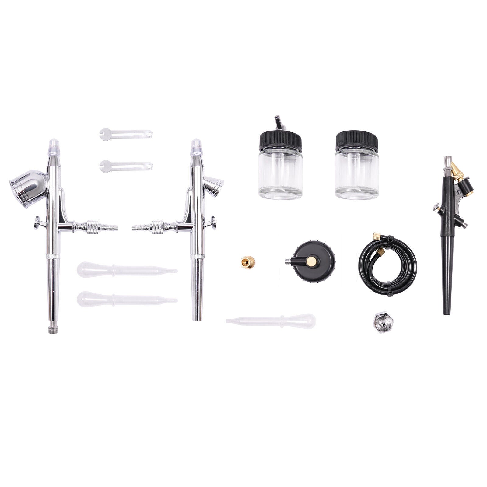 Airbrush Spray Booth Kit With LED Light & Filter Hose for Model Painting Airbrushing Set