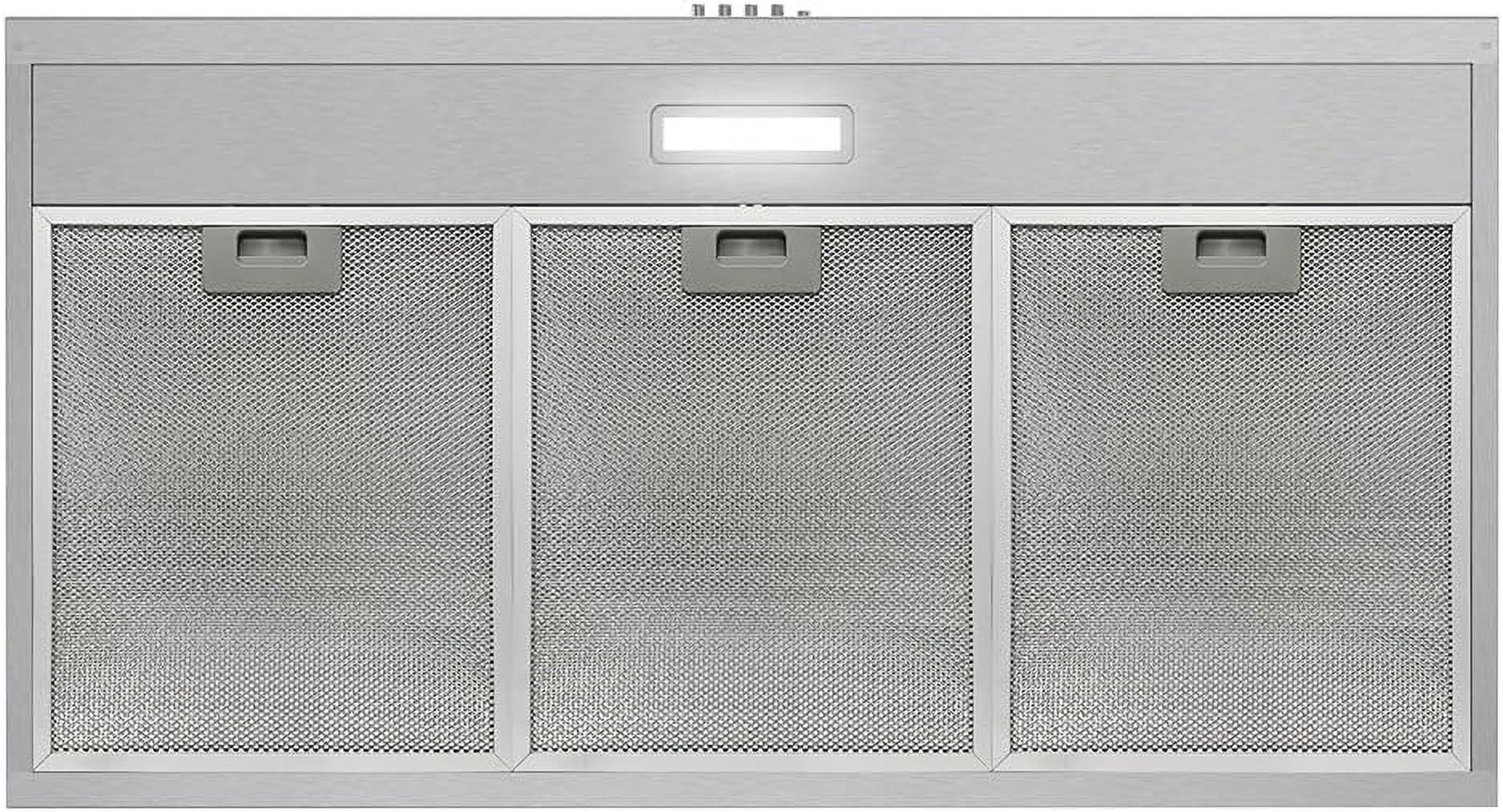 Streamline 36 in. Longhena Convertible Undermount Range Hood in Brushed Stainless Steel with Mesh Filters, Push Button Control, LED Light