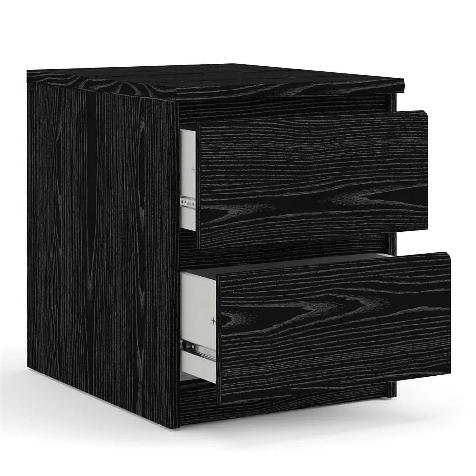 Home Square 2 Piece Furniture Set with Platform Full Bed and 2 Drawer Nightstand