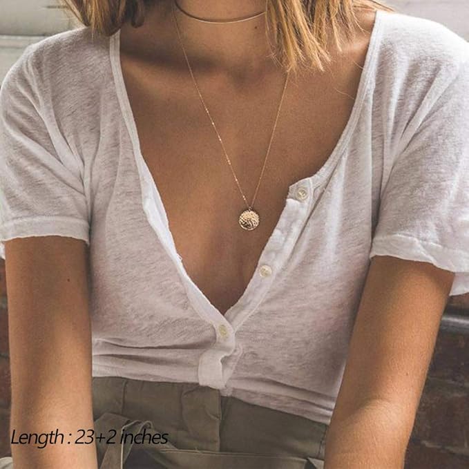 14K Gold Layered Choker Necklace