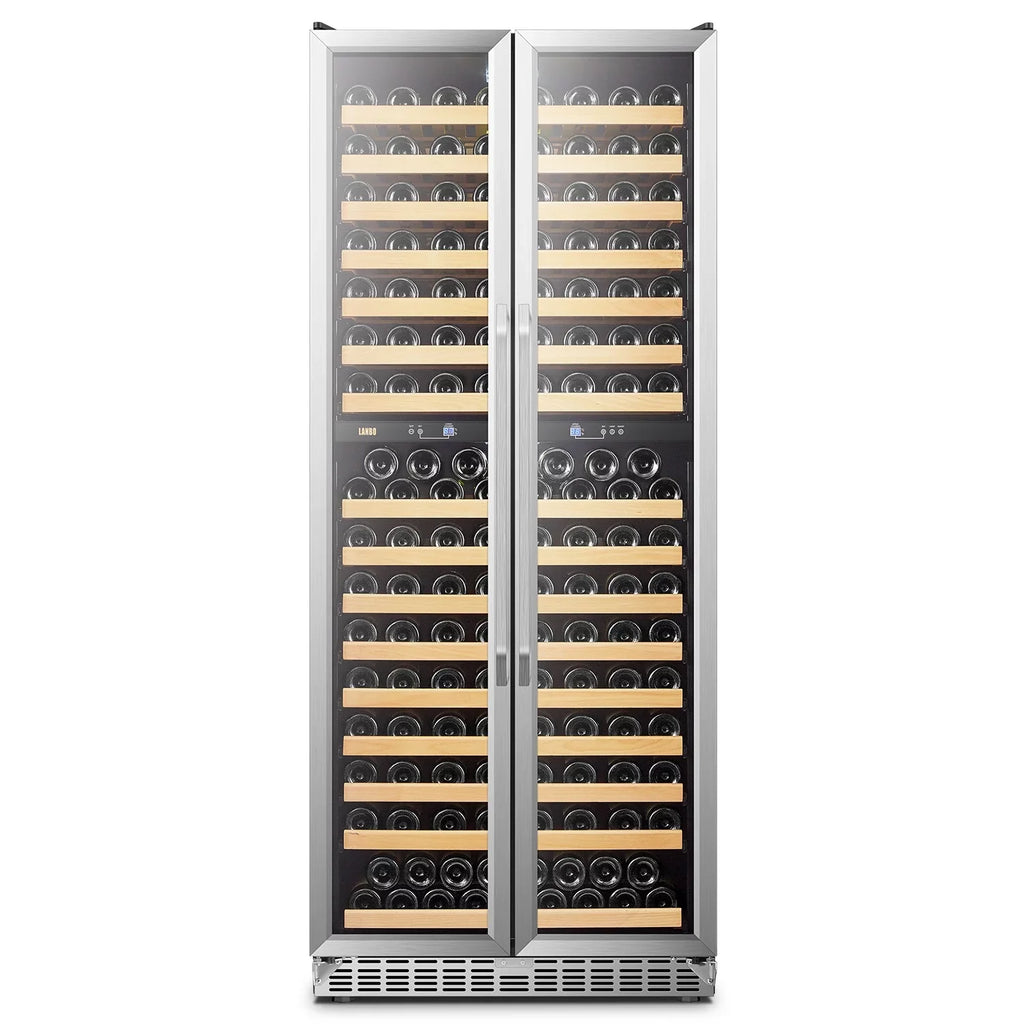 Lanbo 32 inch 287 Bottle Dual Zone Compressor Freestanding Wine Refrigerator
