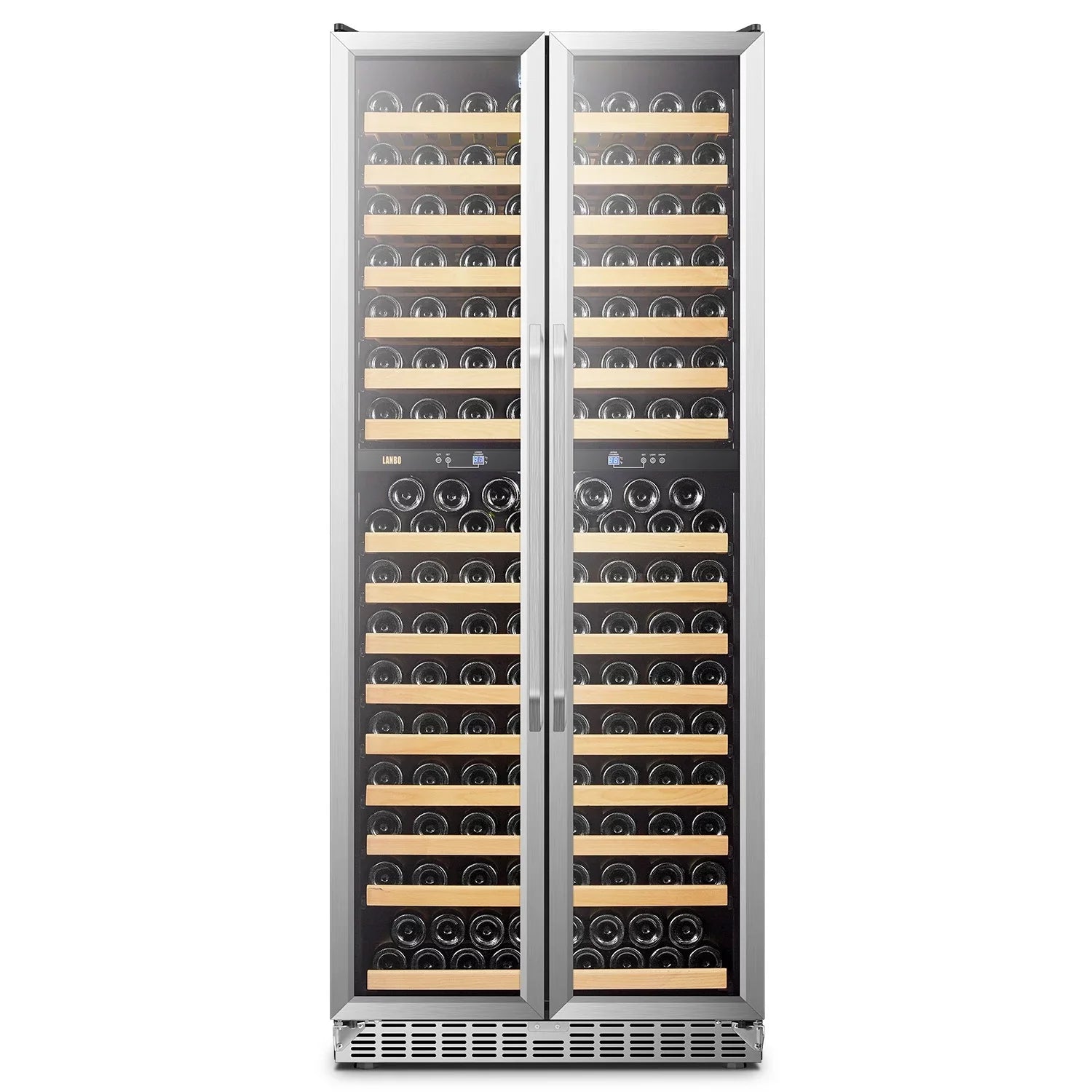 Lanbo 32 inch 287 Bottle Dual Zone Compressor Freestanding Wine Refrigerator
