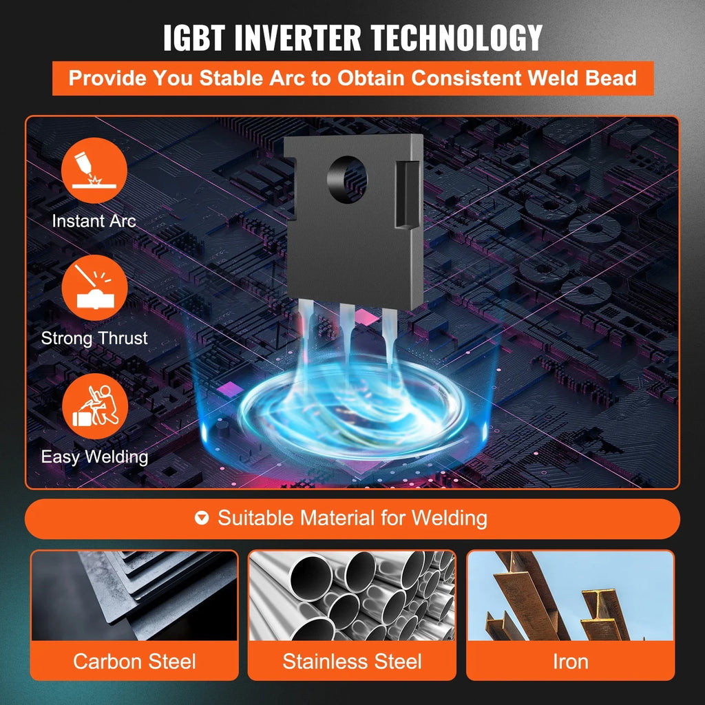 BENTISM MIG Welder, 270A Welding Machine, 110V Flux Core MIG/TIG/MMA 3 in 1 Welder Machine, IGBT Inverter Portable Gasless Welder Equipment