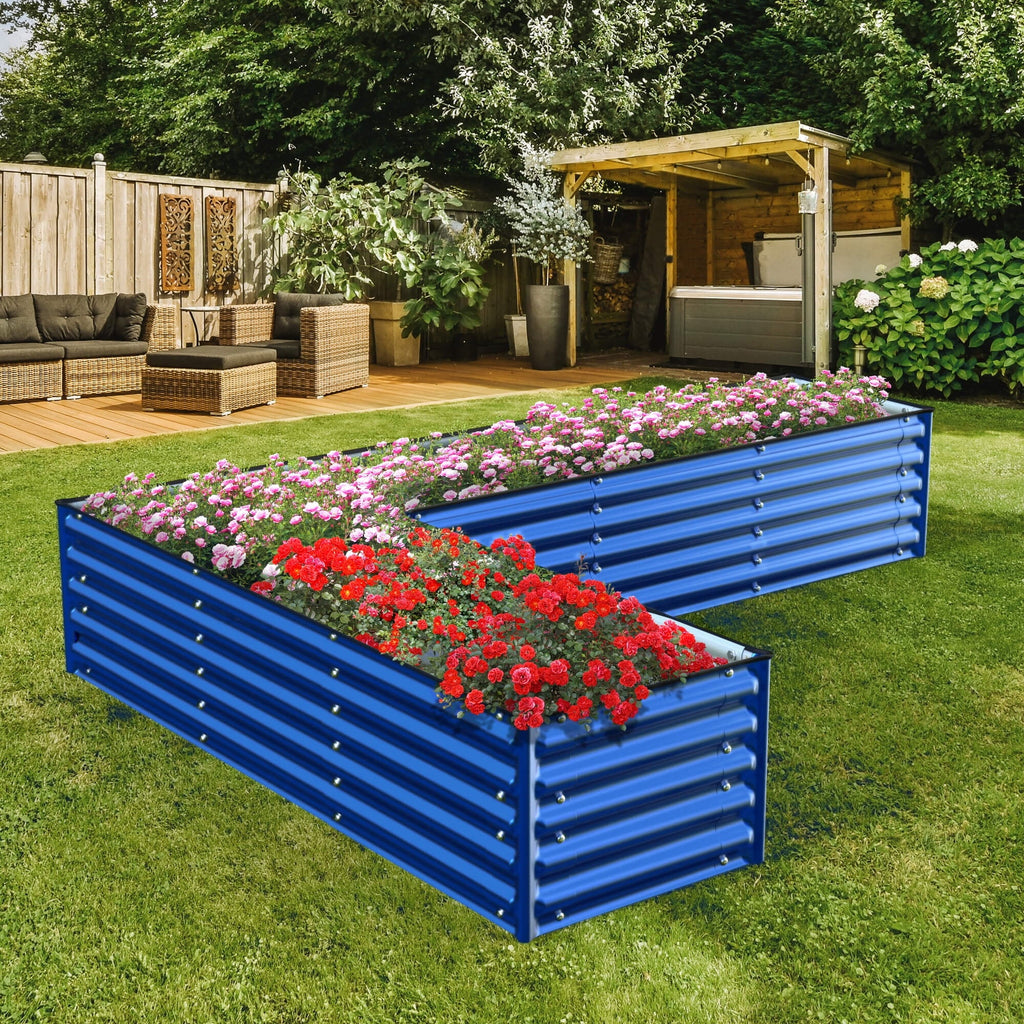 Olle Gardens 17" Tall "L" Shape Infinity Raised Garden Bed