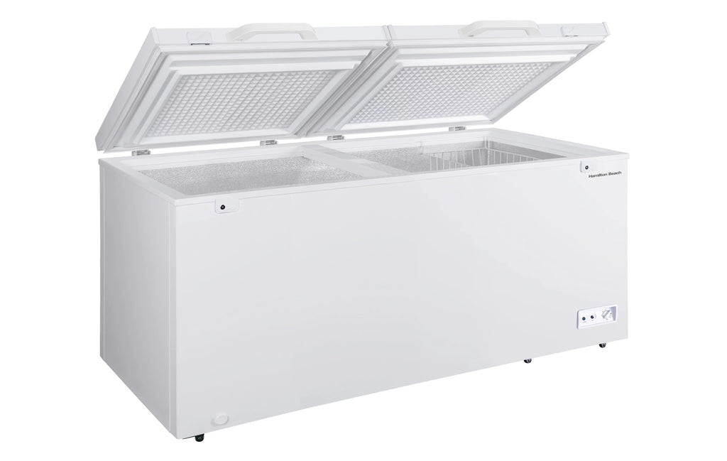 Hamilton Beach 17 Cu. ft. Chest Freezer, Double Door, HBFRF1749, White