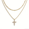 COLORFUL BLING Cubic Zircon Cross Necklace