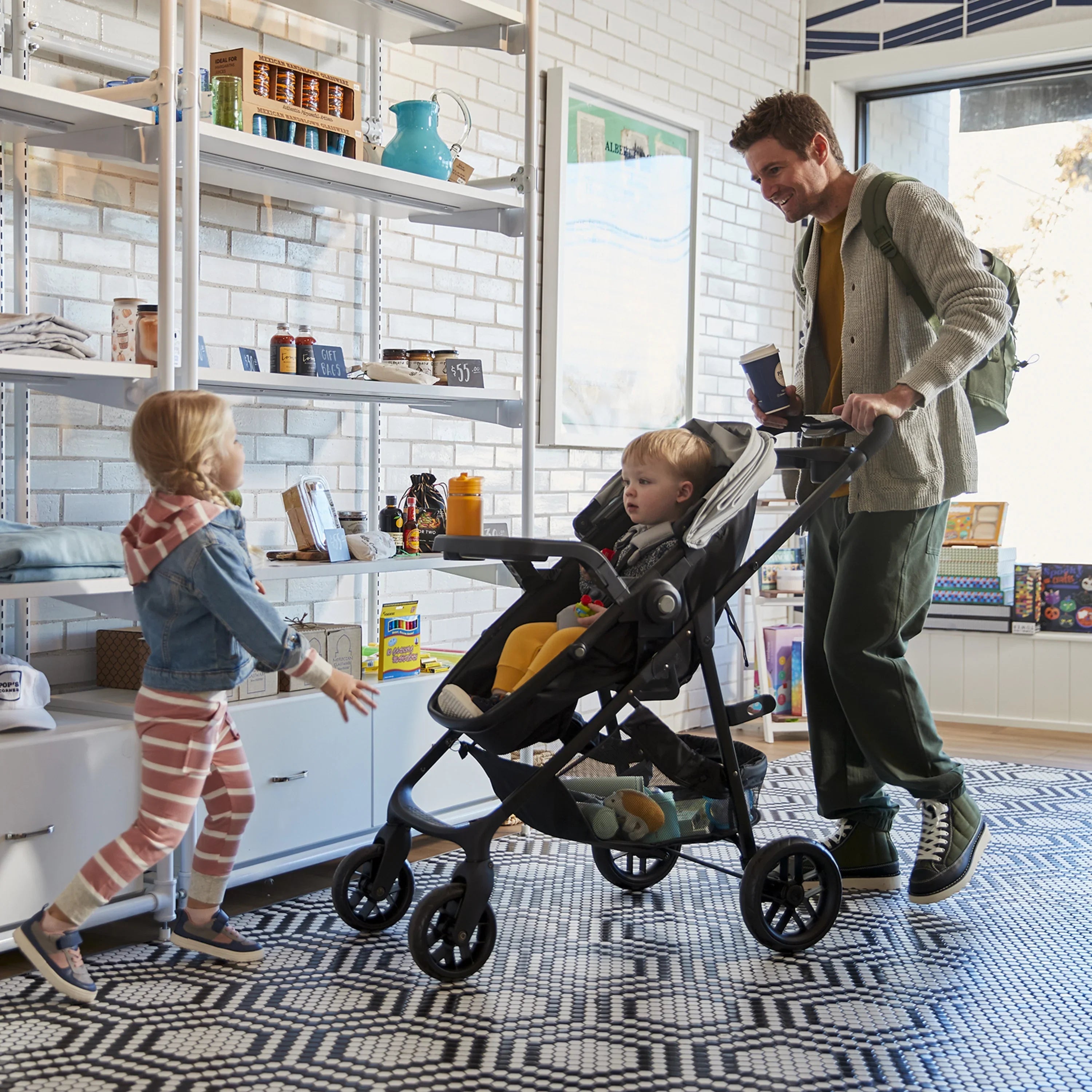 Safety 1st Grow and Go Sprint Modular Travel System Stroller with Rear-Facing Infant Car Seat, Bluestone