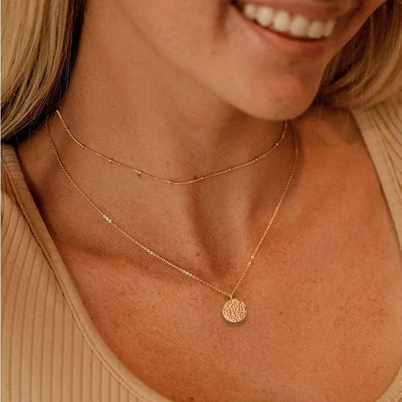 14K Gold Layered Choker Necklace