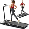 CoolHut Walking Pad, Under Desk Treadmill, 4-in-1 Home/Office Treadmill, Compact and Portable Foldable Treadmill, No Installation, Low Noise, LED Display, 265 lb. Capacity with Remote Control