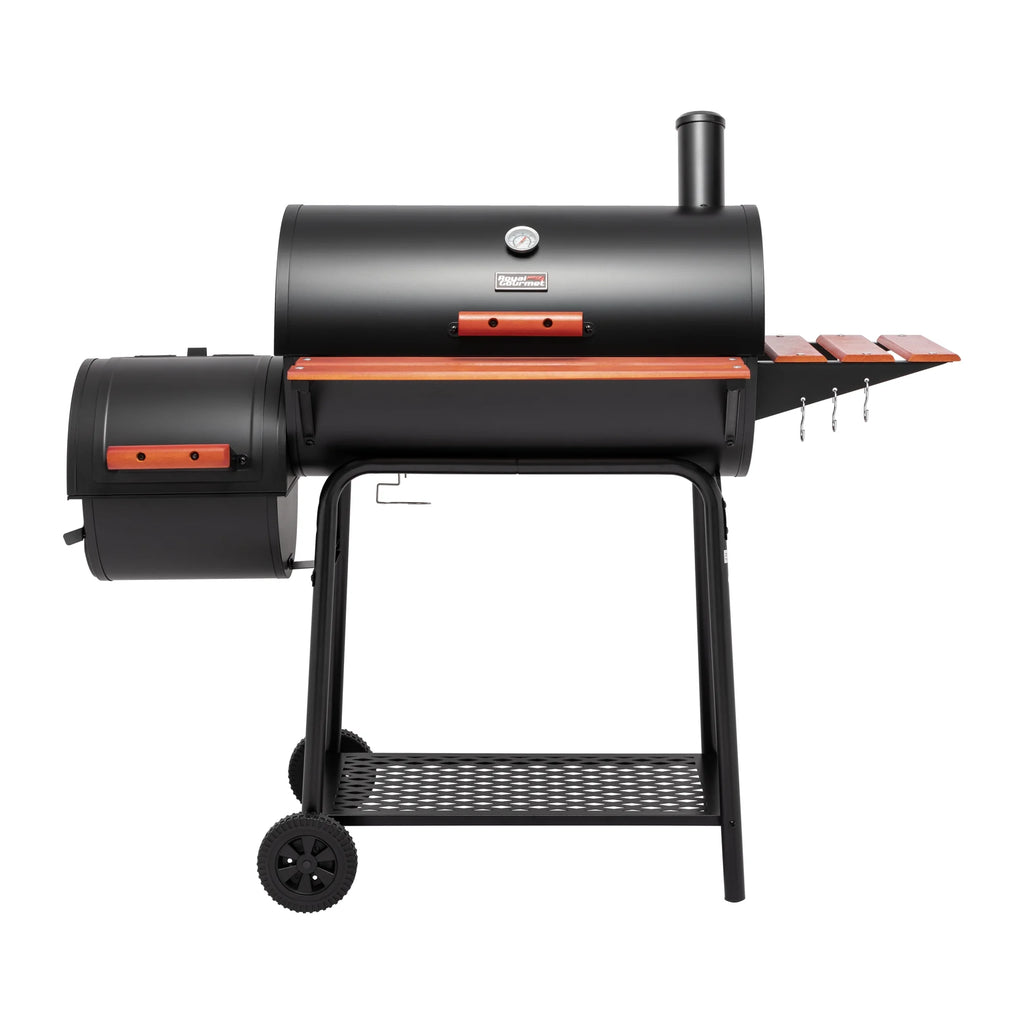 Royal Gourmet CC1830W 30" Barrel Charcoal Grill with Offset Smoker