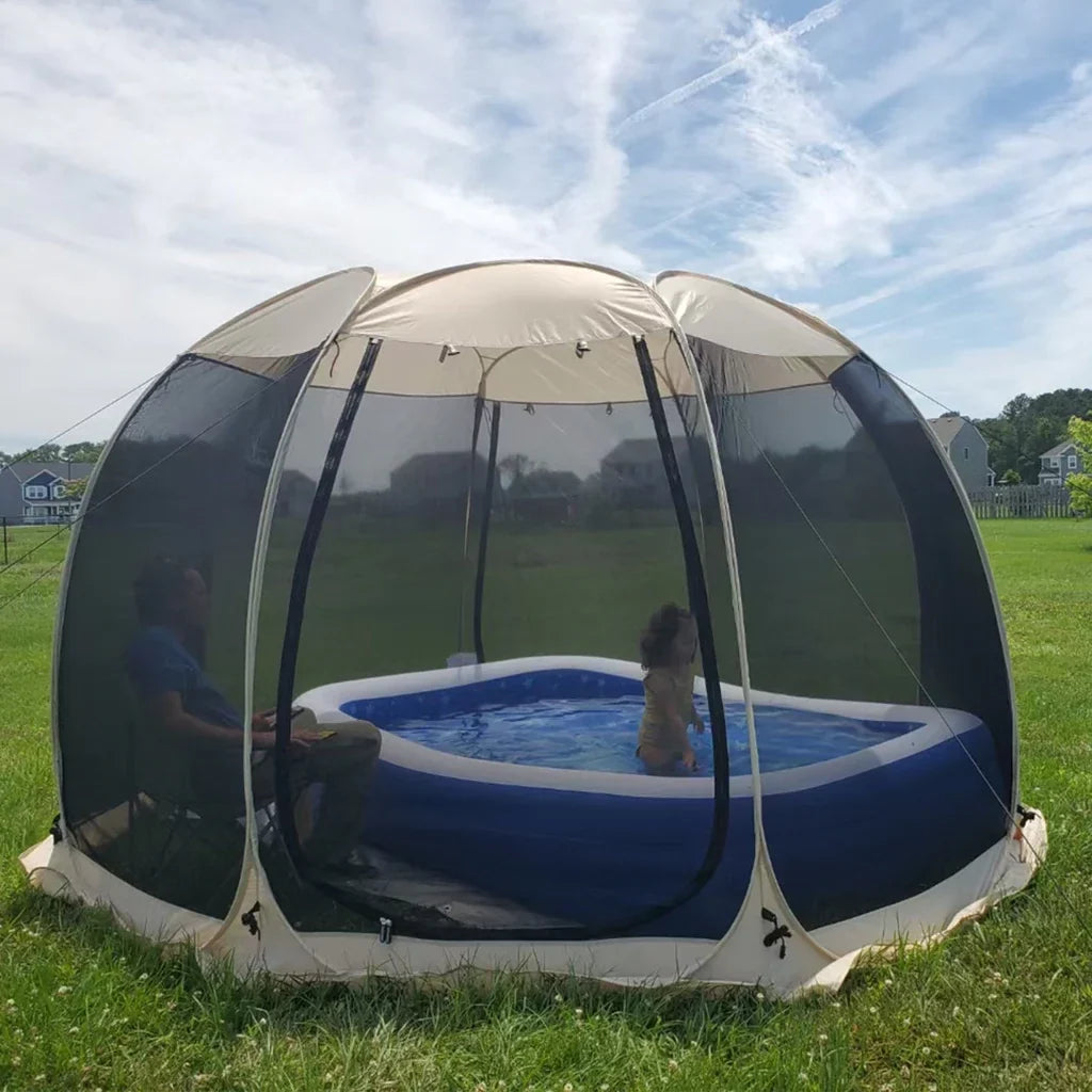 Alvantor Screen House Room Camping 12'x12' Beige Instant Canopy