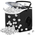 Bullet Ice Maker Countertop with Handle,9 Bullet Ice Cubes Ready in 6 Mins,26Lbs/24H, Self-Cleaning Portable Ice Machine with Basket and Scoop, for Home/Kitchen/Camping/RV