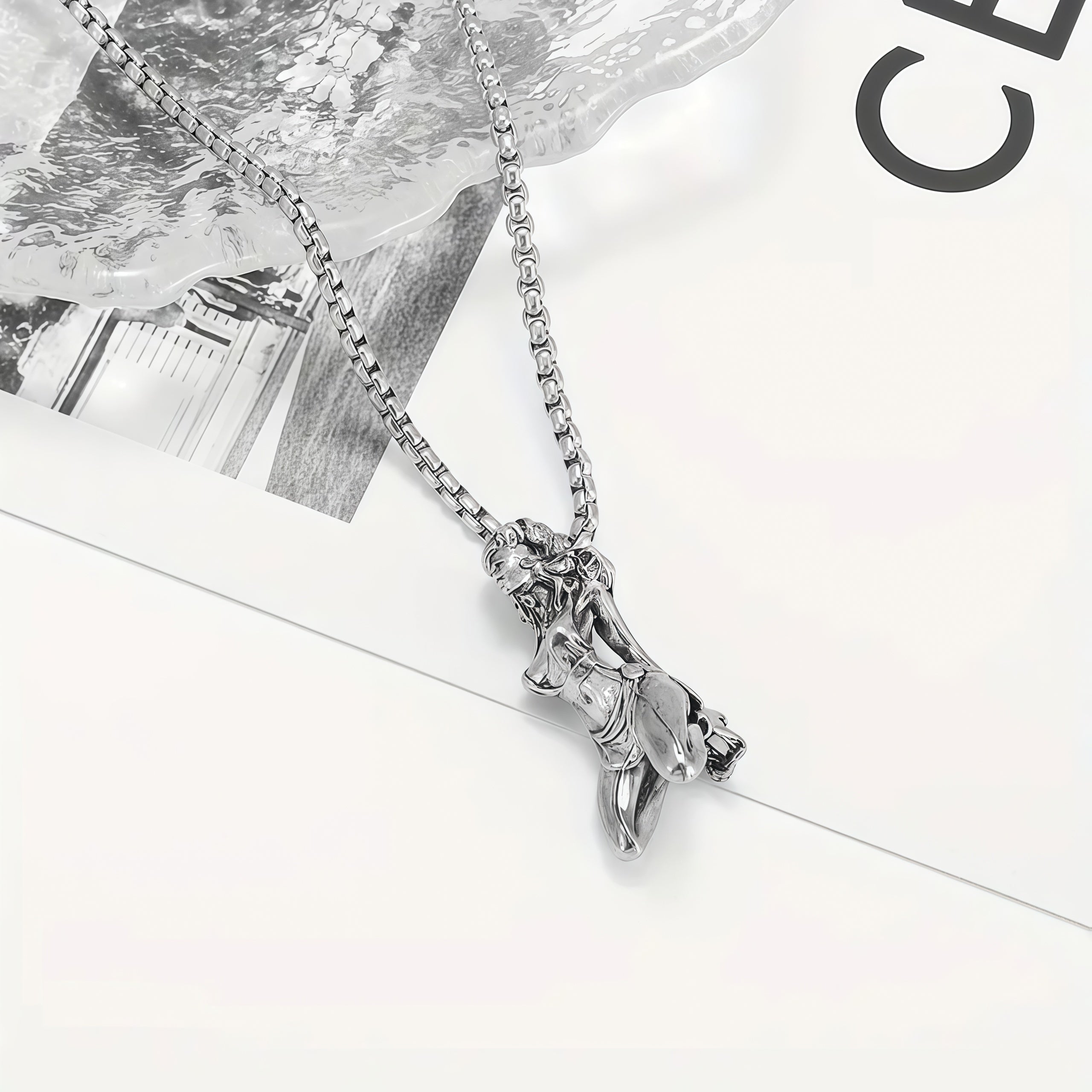 Men BDSM-inspired Kinky Pendant Necklace, Copper With Silver Plating, Gothic  Jewelry, Statement Fashion Accessory