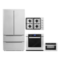 4 Piece Kitchen Package 30" Gas Cooktop 30" Single Electric Wall Oven 24" Built-In Microwave Drawer & Energy Star French Door Refrigerator